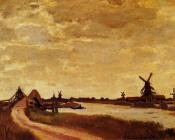 克劳德 莫奈 : Windmills at Haaldersbroek, Zaandam